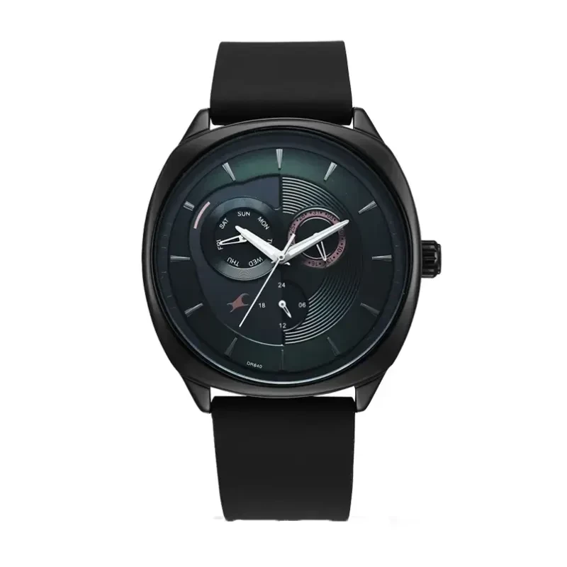 Fastrack Tik Tok 5.0 Multi-function Leather Men's Watch- 3330NL01